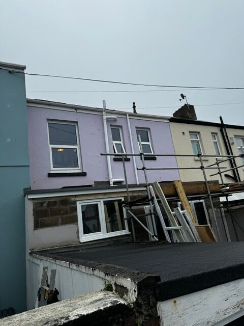 Lean to before renovation external view