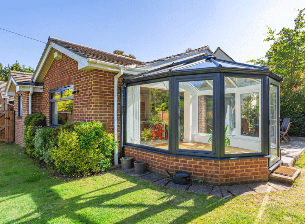 Anthracite conservatory and aluminium windows