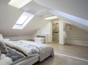 VELUX window in a bedroom loft conversion