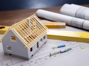 Architect plans and 3D model of a rebuild project